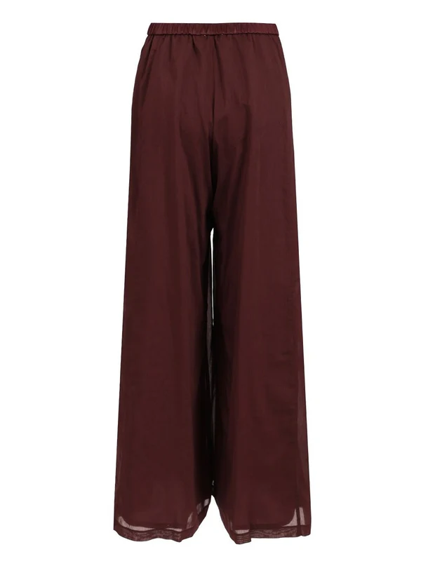 Flared Cotton Silk Voile Pants - Image 2