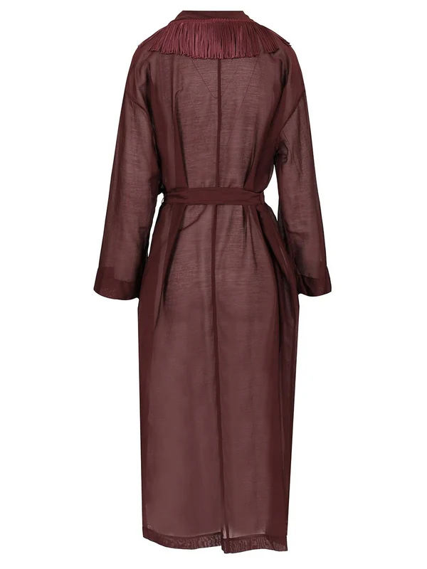 Fringed Voile Midi Dress - Image 2