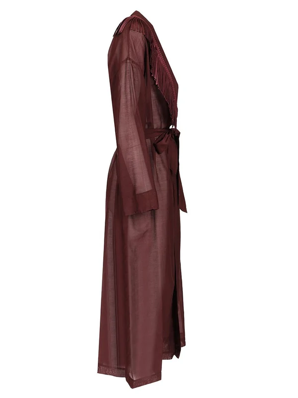 Fringed Voile Midi Dress - Image 3