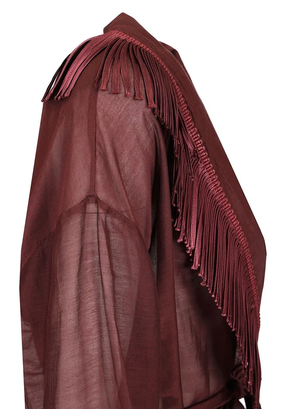 Fringed Voile Midi Dress - Image 4