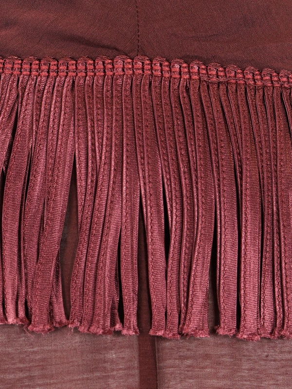 Fringed Voile Midi Dress - Image 6