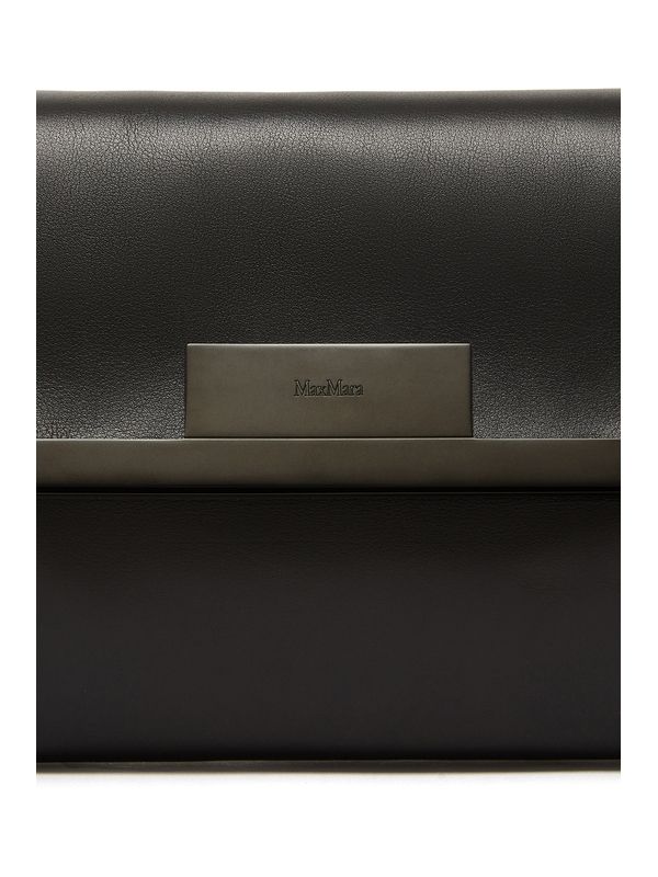 Logo Detail Calfskin Large Clutch Bag - Image 5