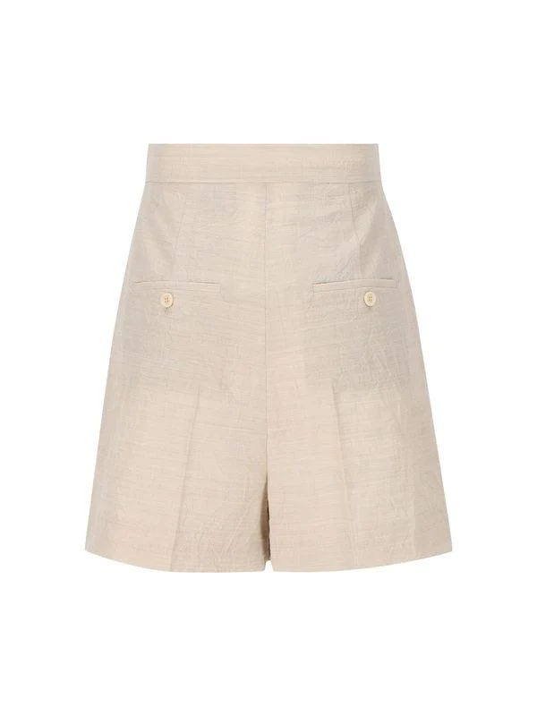 Abisso Pleats Wool Shorts - Image 2