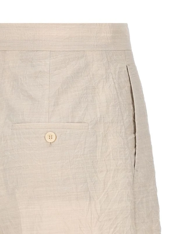 Abisso Pleats Wool Shorts - Image 3