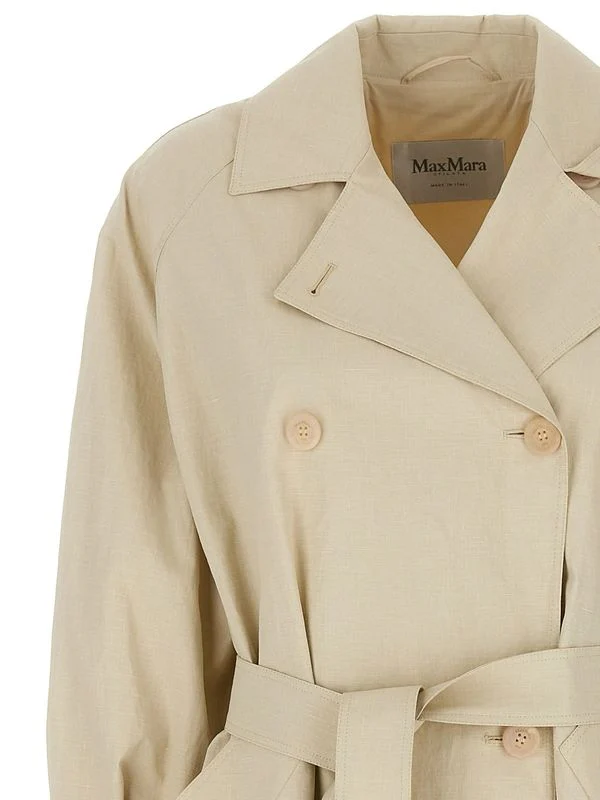 Ronco Belt Linen Trench Coat - Image 3
