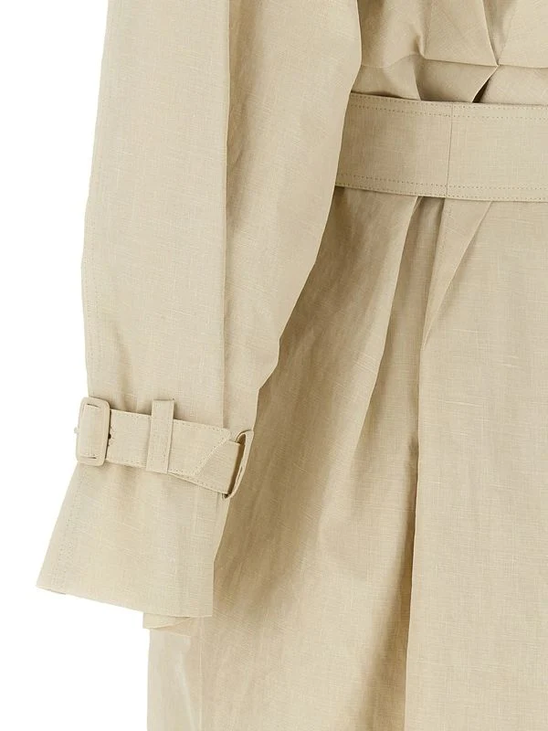 Ronco Belt Linen Trench Coat - Image 4