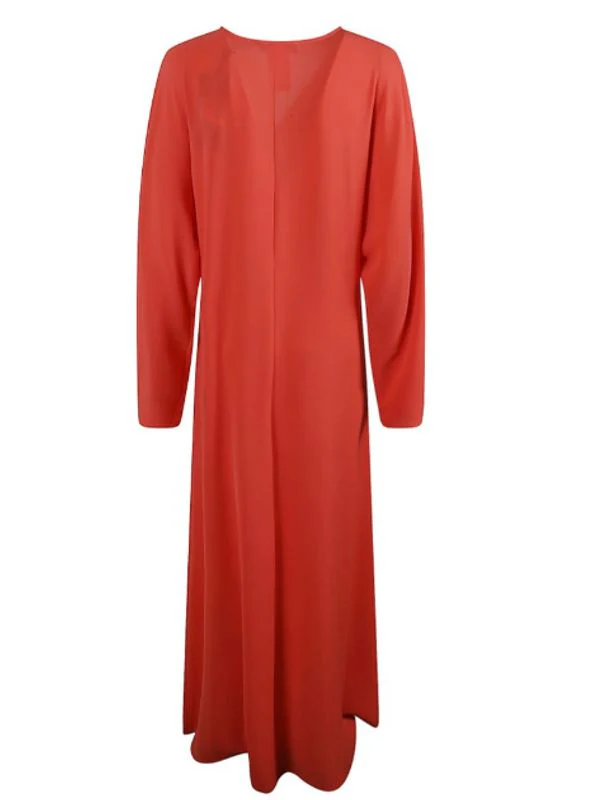 Metal Ornament V-neck Long Dress - Image 2