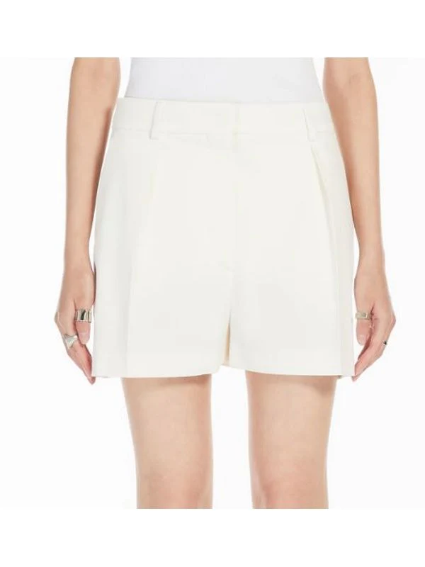 Front Pleats Cotton Blend Shorts - Image 2