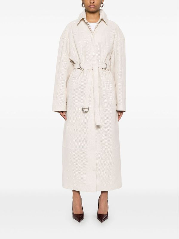 Antiope Leather Belt Detail Coat - Image 2