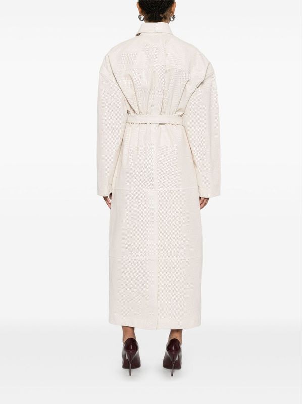 Antiope Leather Belt Detail Coat - Image 3