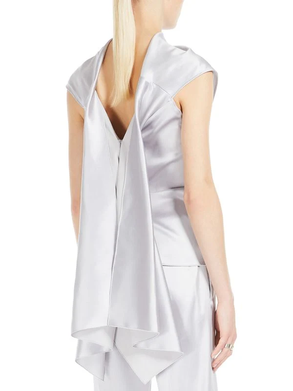 Back Drape Detail Sleeveless Top - Image 3