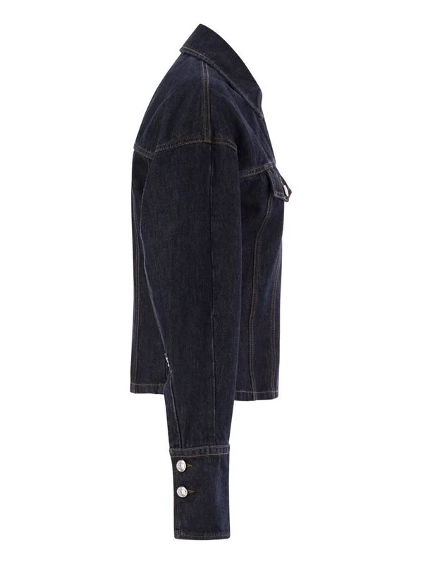 Pocket Detail Denim Trucker Jacket - Image 3