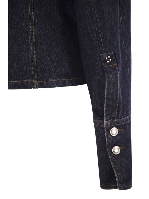 Pocket Detail Denim Trucker Jacket - Image 4