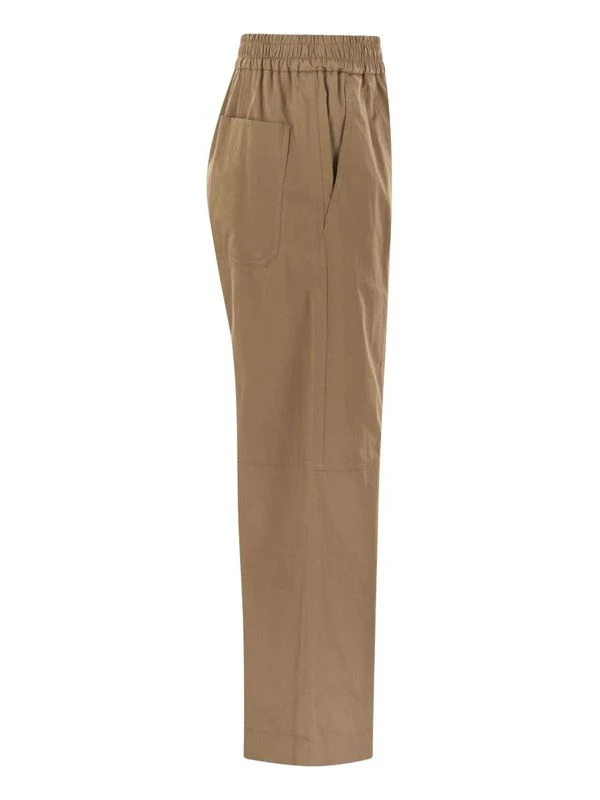 Banding Gathering Detail Cotton Pants - Image 3