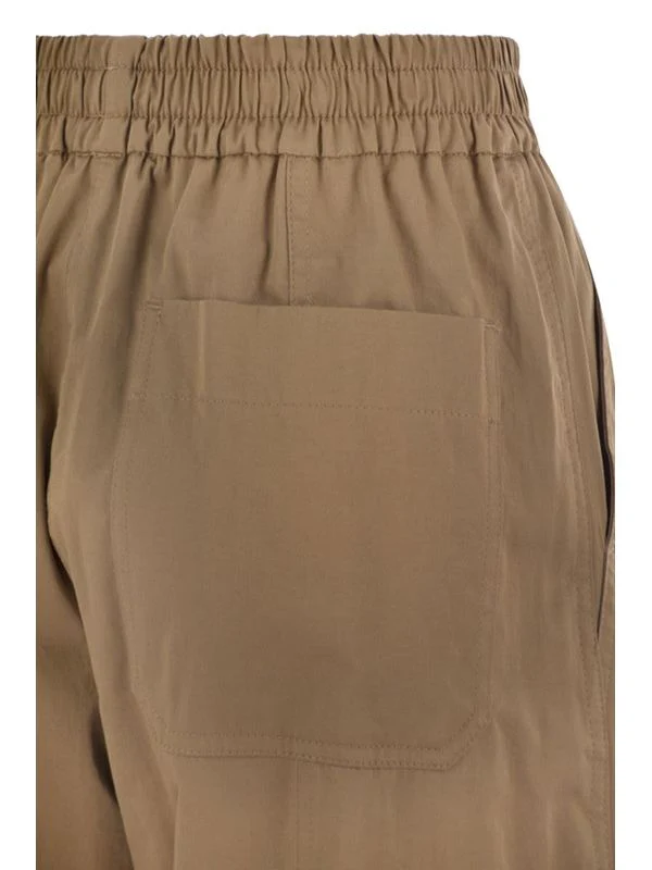 Banding Gathering Detail Cotton Pants - Image 4