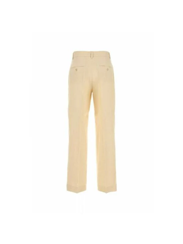 Turn-up Detail Linen Pants - Image 2