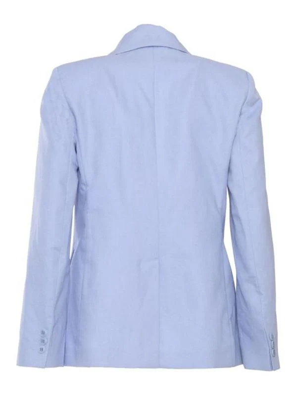 Pocket Detail Single Cotton Linen Tailored Jacket - Image 2
