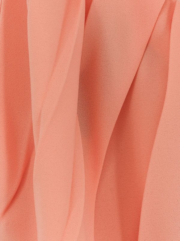 Pleats Detail One-shoulder Silk Midi Dress - Image 3