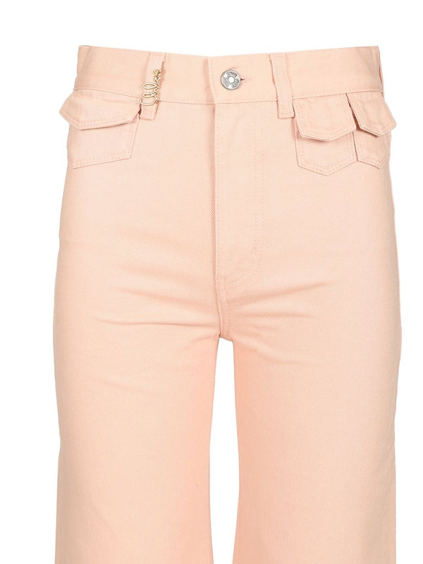 High-waisted Flared Denim Pants - Image 3