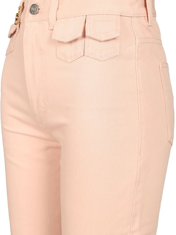 High-waisted Flared Denim Pants - Image 4