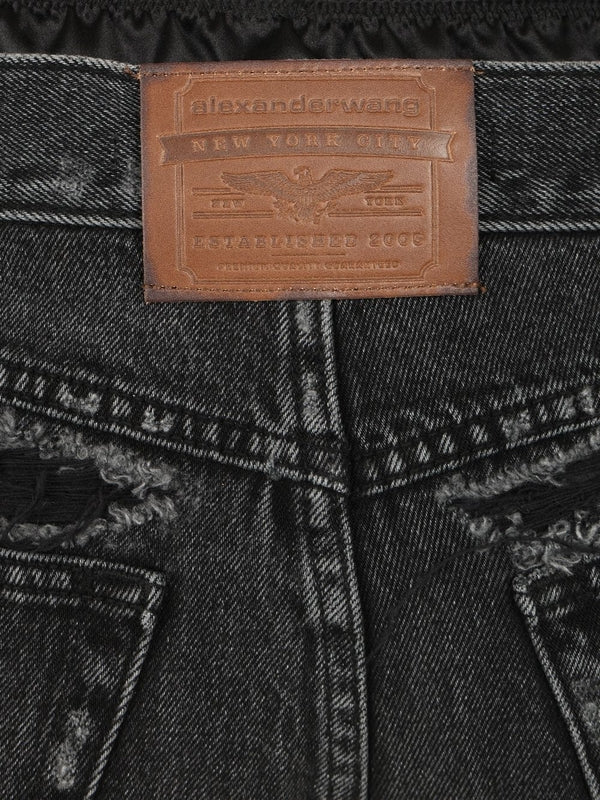 Pre-Styled Cutoff Denim Shorts - Image 4