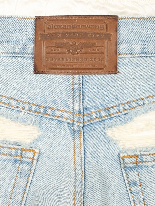 Pre-Styled Cutoff Denim Shorts - Image 4