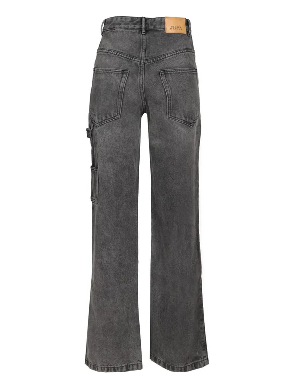 Back Logo Patch Denim Pants - Image 2