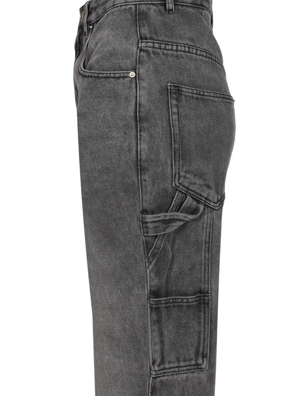 Back Logo Patch Denim Pants - Image 3