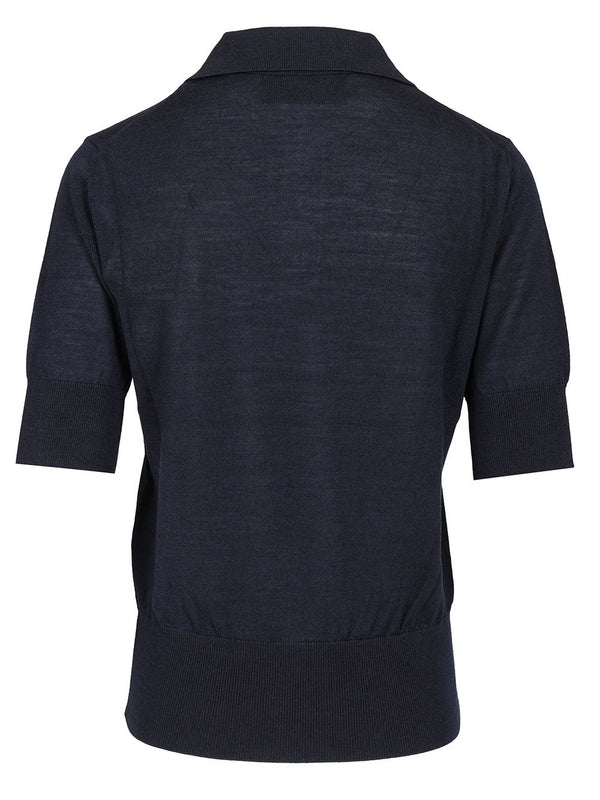 Wool Silk Tonal Polo Shirt - Image 2