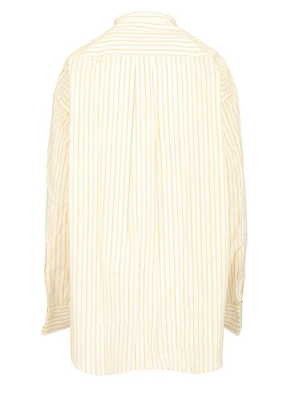 Oversized Striped Cotton Shirt - Image 2