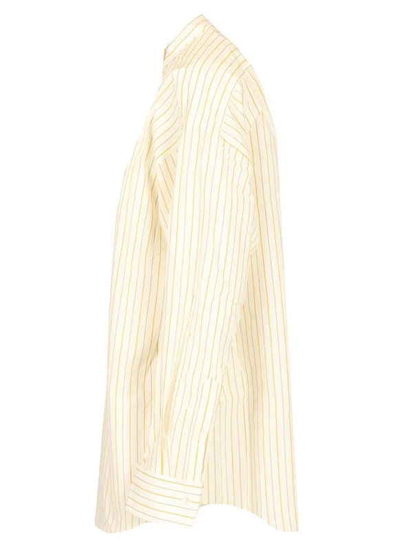 Oversized Striped Cotton Shirt - Image 3
