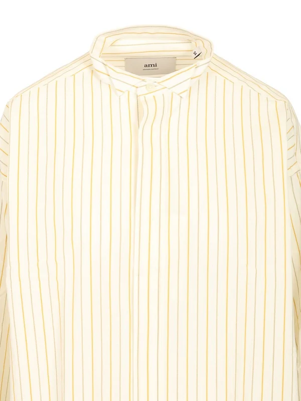 Oversized Striped Cotton Shirt - Image 4
