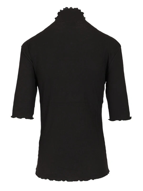 High-neck Ribbed Short-sleeve T-shirt - Image 2