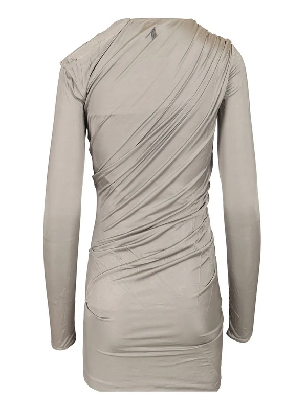 Draped Satin Mini Dress - Image 2