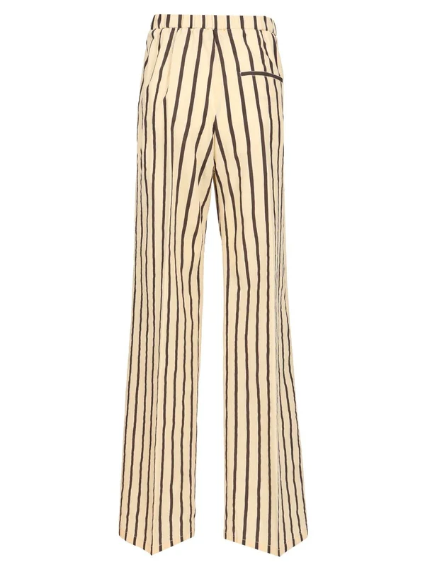 Embroidered Pinstripe Wide Pants - Image 2