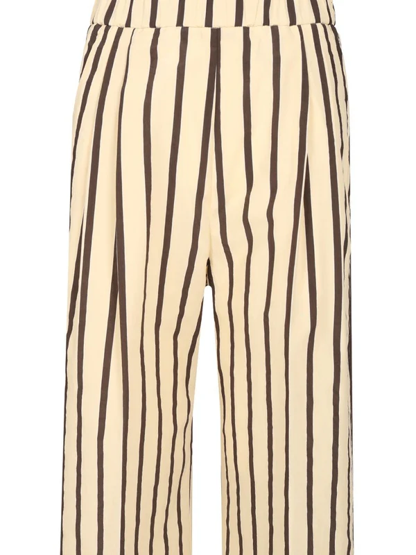 Embroidered Pinstripe Wide Pants - Image 4