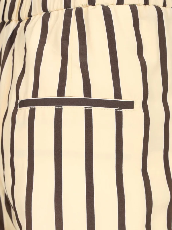 Embroidered Pinstripe Wide Pants - Image 5