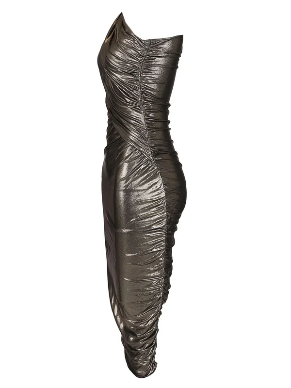 Amira Glossy Jersey Dress - Image 3