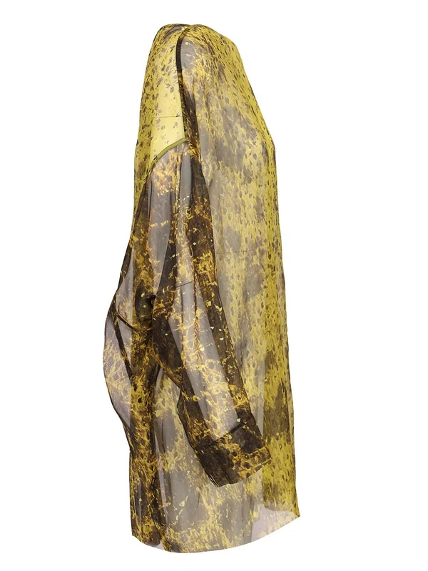 Printed Chiffon Silk Tunic Top - Image 3