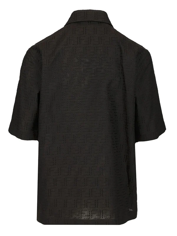 FF Jacquard Linen Short-sleeve Shirt - Image 2
