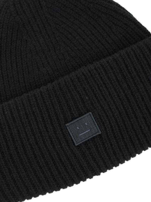 Face Logo Patch Wool Beanie - Image 2