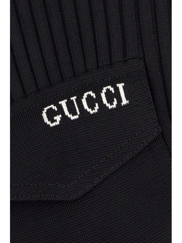 Logo Jacquard Pocket Ribbed Short-sleeve Sweater - Image 3