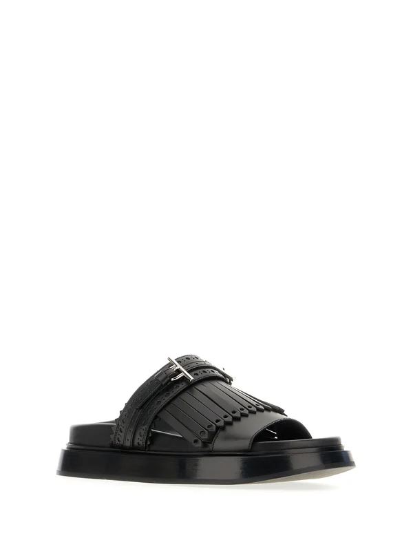 T Bar Leather Fisherman Slide - Image 2