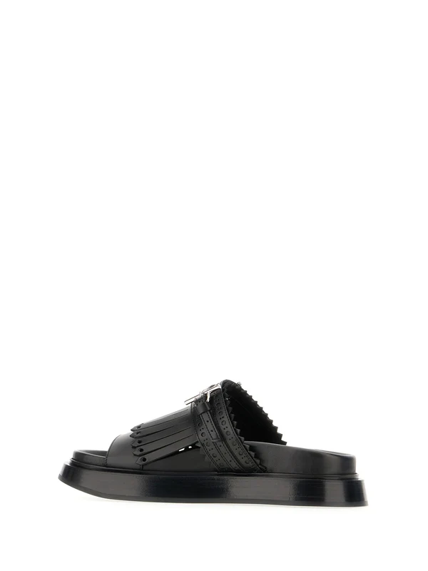 T Bar Leather Fisherman Slide - Image 3