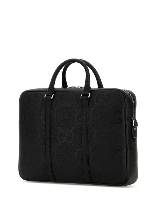 Gucci Jumbo Gg Medium Black Brief Case - Image 2