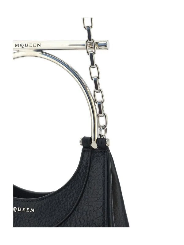Metal Logo Handle Mini Crossbody Bag - Image 4