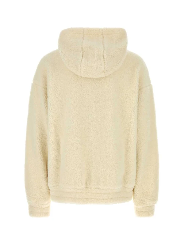 Logo Embroidered Teddy Pocket Hoodie - Image 2