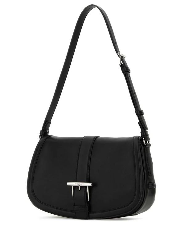 T Bar Logo Leather Large Shoulder Bag - Image 2