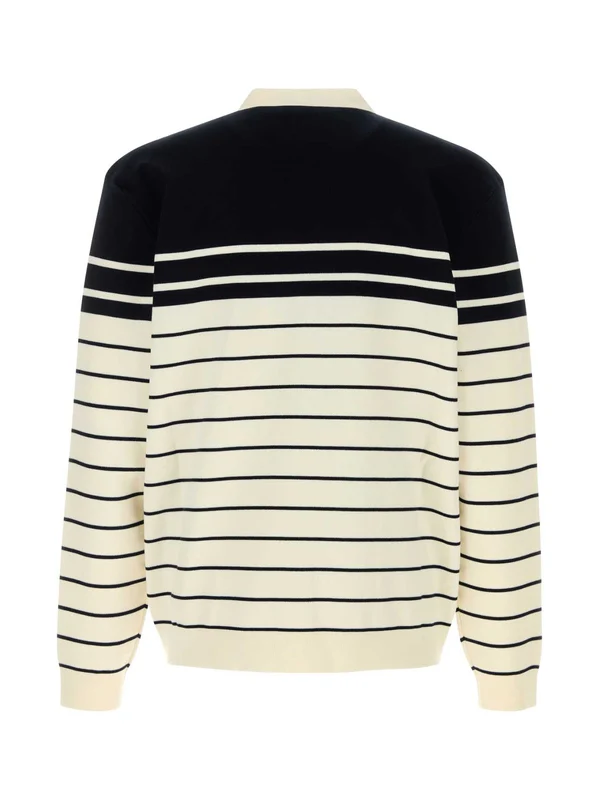 Logo Stripe Cotton Cardigan - Image 2