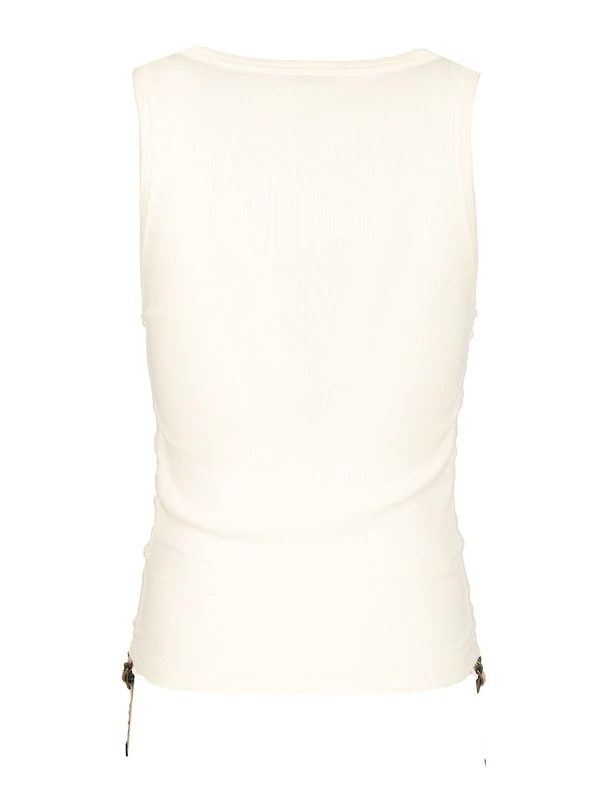 Check Pattern Strap Sleeveless Top - Image 2